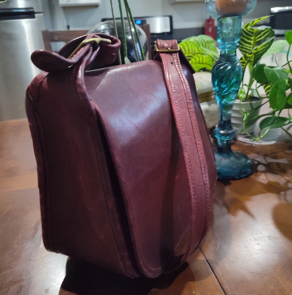 Vtg 1970's Coach Saddle Flap Bag - Picture 11 of 12